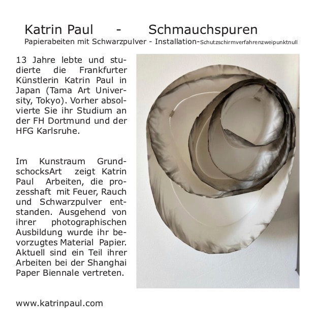 - complete the circle - Herbstausstellung im Kunstraum GrundschocksArt, Katrin Paul, Schmauchspuren, Russ rund, 3 D, Skulptur, Installation