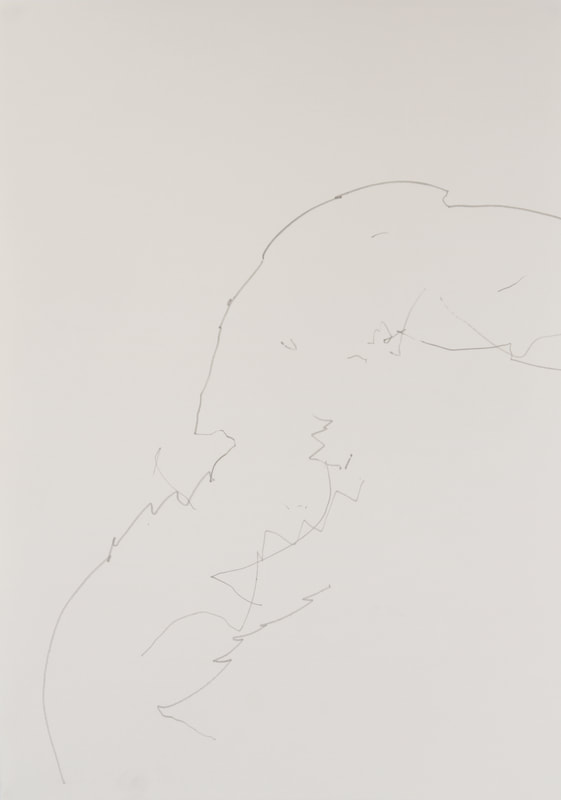 Katrin Paul COVID-19 Zyklus März Corona Zeichnungen Bleistift auf Papier  Größe 60 cm x 42 cm signiert ungerahmt